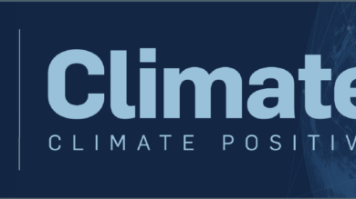 Baner promocyjny inicjatywy „klimat+” prowadzonej przez un global Compact Network Poland.